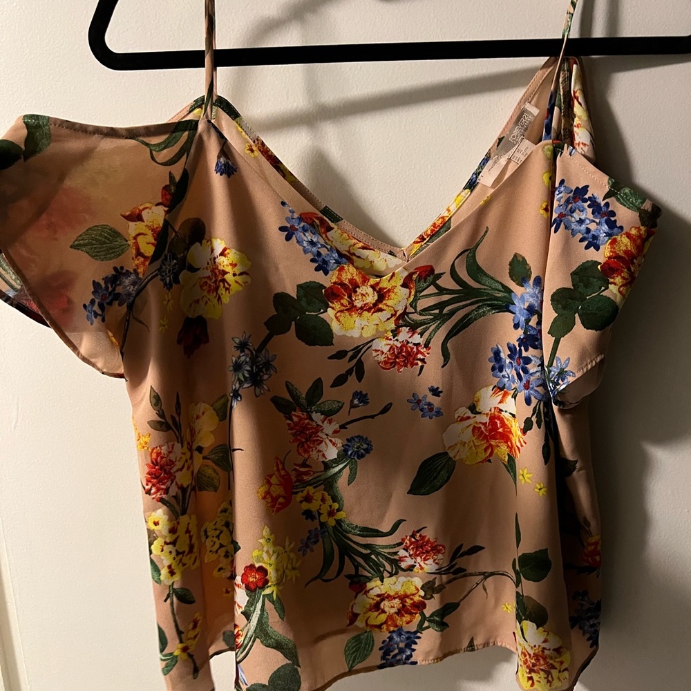Floral, off the shoulder top